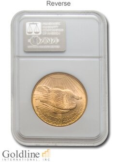 Mint State 66 Saint-Gaudens - Reverse