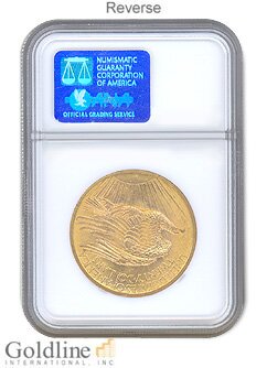 Mint State 67 Saint-Gaudens - Reverse